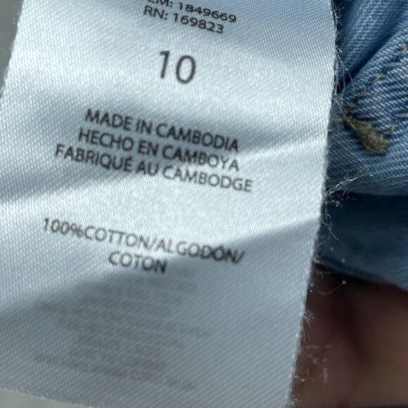 Wrangler Womens Denim Midi Skirt Button Front High Rise Size 10 d0632 - Picture 6 of 7